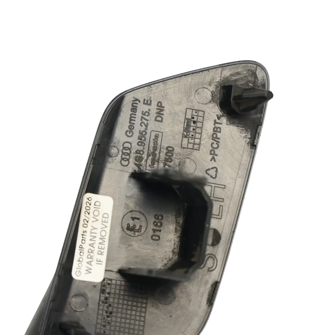 4G8 Front Light Lamp Washer Cover Cap Black Y9T Left N/S 4G8955276E to Audi A7 with Part number 4G8955275E Audi A7 4G8 Front Light Lamp Washer Cover Cap Black Y9T Left N/S 4G8955276E - SKU 4G8955275E-MYB - Part number 4G8955275E