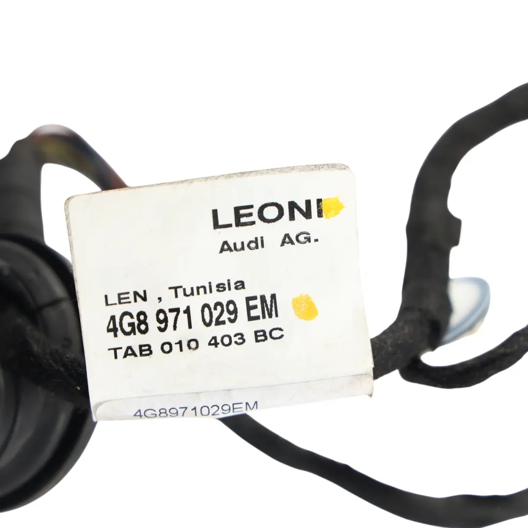 4G8 Arnés Puerta Delantera Cableado Lado Conductor para Audi A7 con número de pieza 4G8971029EM Audi A7 4G8 Arnés Puerta Delantera Cableado Lado Conductor - SKU 4G8971029EM - Número de pieza 4G8971029EM