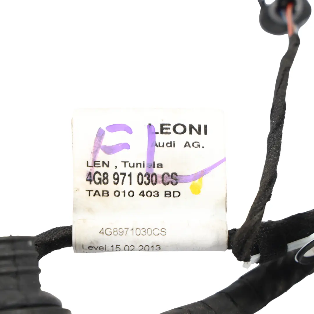 Audi A7 4G Front Door Wiring Loom Harness Passenger Side - SKU 4G8971030CS - Part number 4G8971030CS