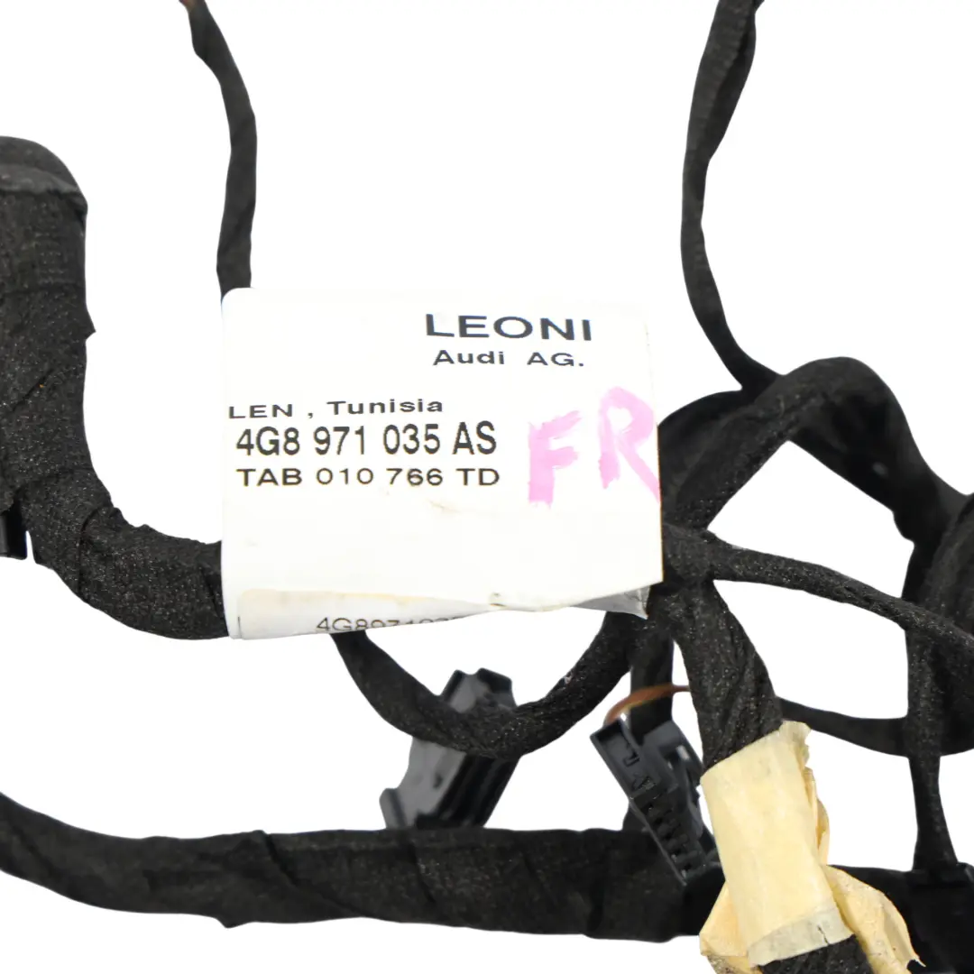 Audi A7 4G Arnés Puerta Delantera Cableado Loom Lado Conductor - SKU 4G8971035AS - Número de pieza 4G8971035AS