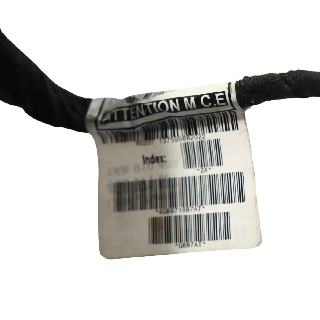 Faisceau Câblage Porte Arrière Gauche Droite pour Audi A7 4G à propos du numéro de pièce 4G8971687AT Audi A7 4G Faisceau Câblage Porte Arrière Gauche Droite - SKU 4G8971687AT - Numéro de pièce 4G8971687AT