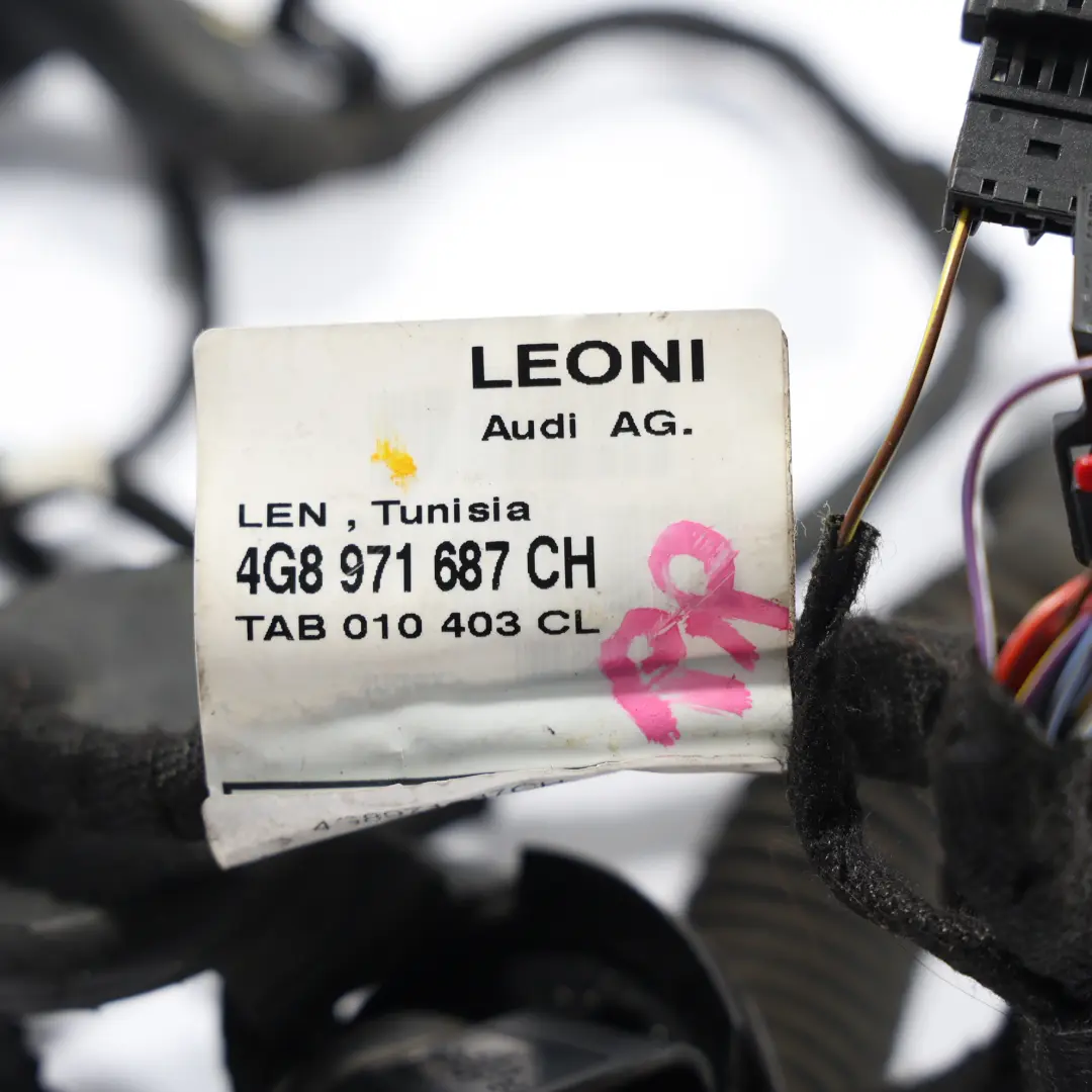 Audi A7 4G Hintere Tür Kabelbaum Kabel Links Rechts - SKU 4G8971687CH - Teilenummer 4G8971687CH