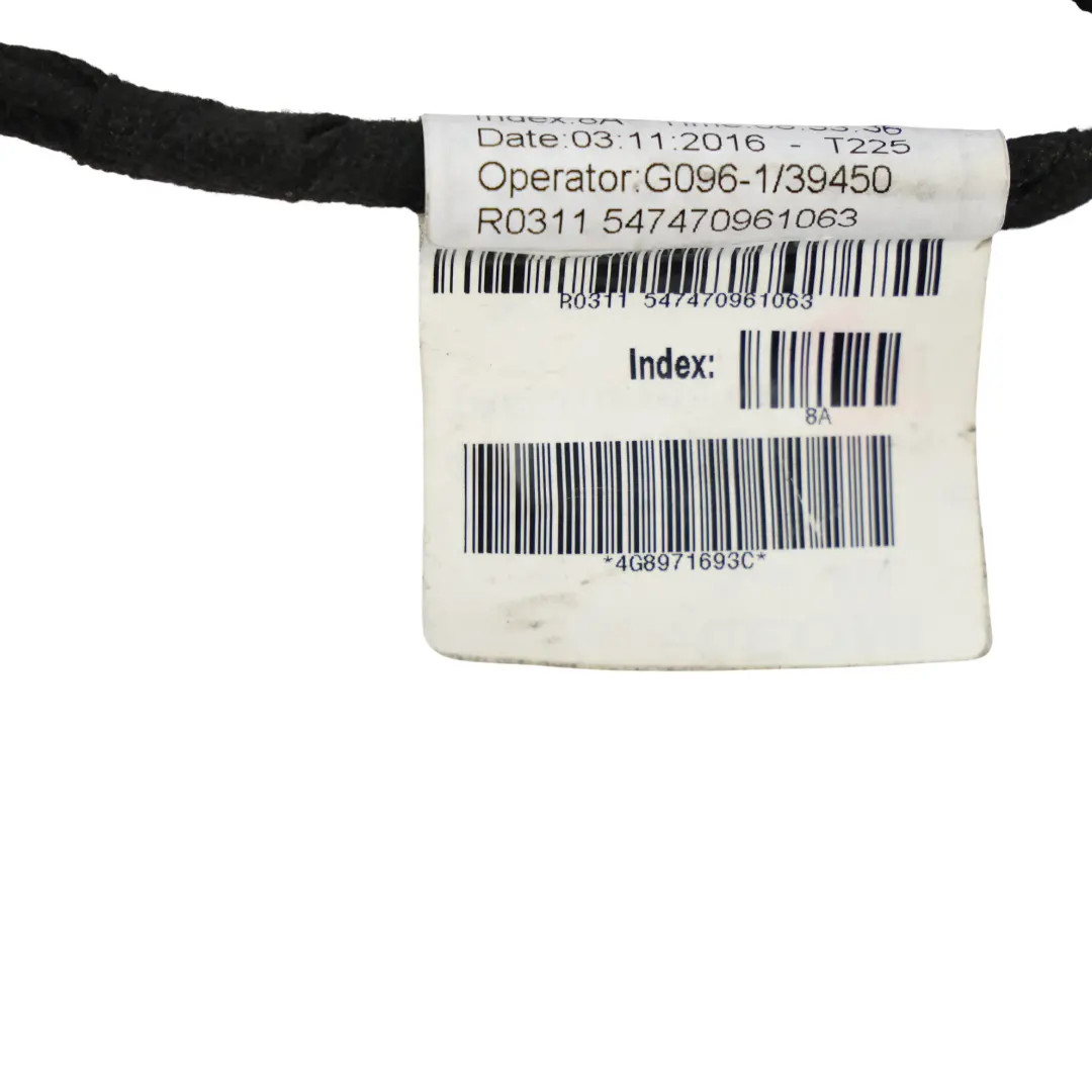 Porta Cablaggio Cavo Loom Posteriore Sinistra Destra per Audi A7 4G con numero di parte 4G8971693C Audi A7 4G Porta Cablaggio Cavo Loom Posteriore Sinistra Destra - SKU 4G8971693C - Numero di parte 4G8971693C