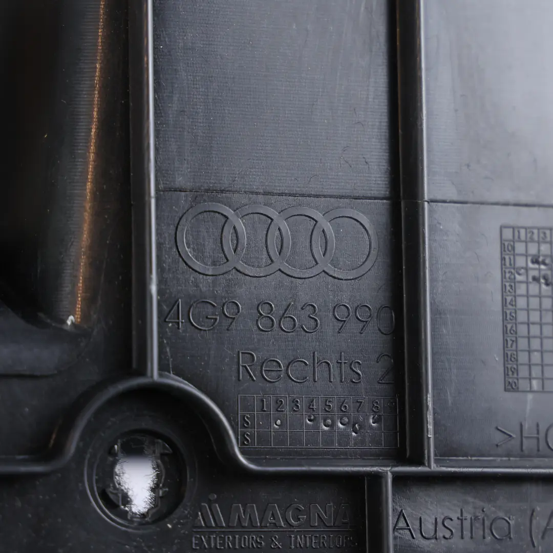 Audi A6 C7 Wnęka Schowek Tapicerki Bagażnika Tył Prawo - SKU 4G9863990 - Numer Części 4G9863990