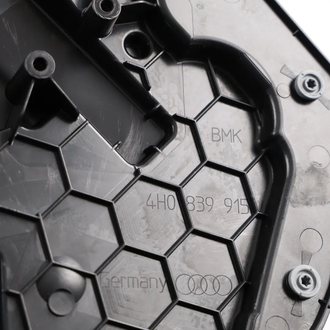 Door Inner Panel Locking Mechanism Cover Rear Left N/S to Audi A8 D4 with Part number 4H0839915 Audi A8 D4 Door Inner Panel Locking Mechanism Cover Rear Left N/S - SKU 4H0839915 - Part number 4H0839915