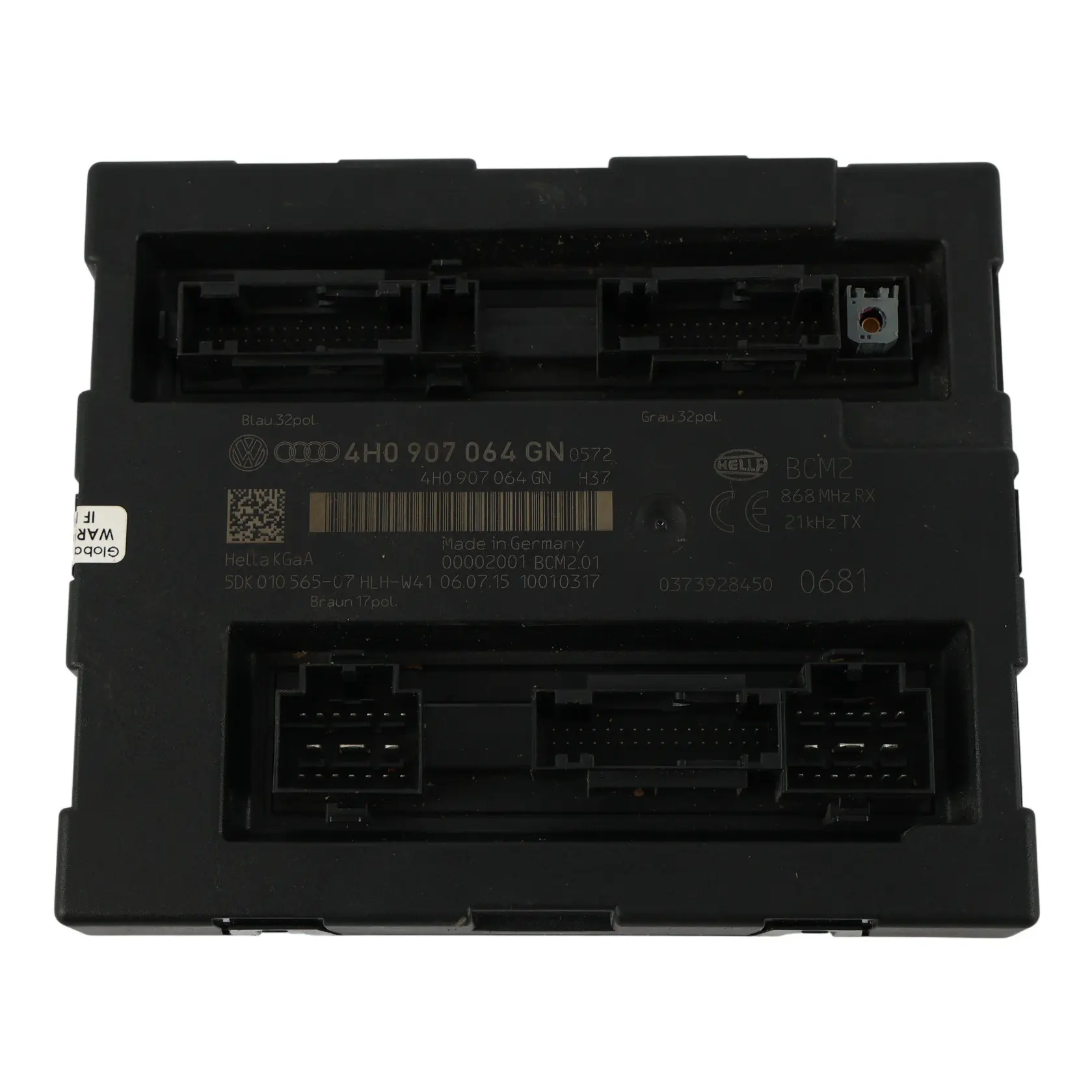 Audi A6 C7 A7 4G Body Comfort Control Module Unit BCM 4H0907064GN