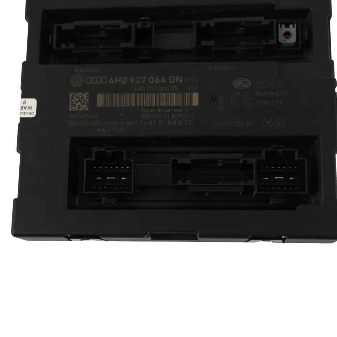 Audi A6 C7 A7 4G Body Comfort Steuergerät BCM - SKU 4H0907064GN - Teilenummer 4H0907064GN