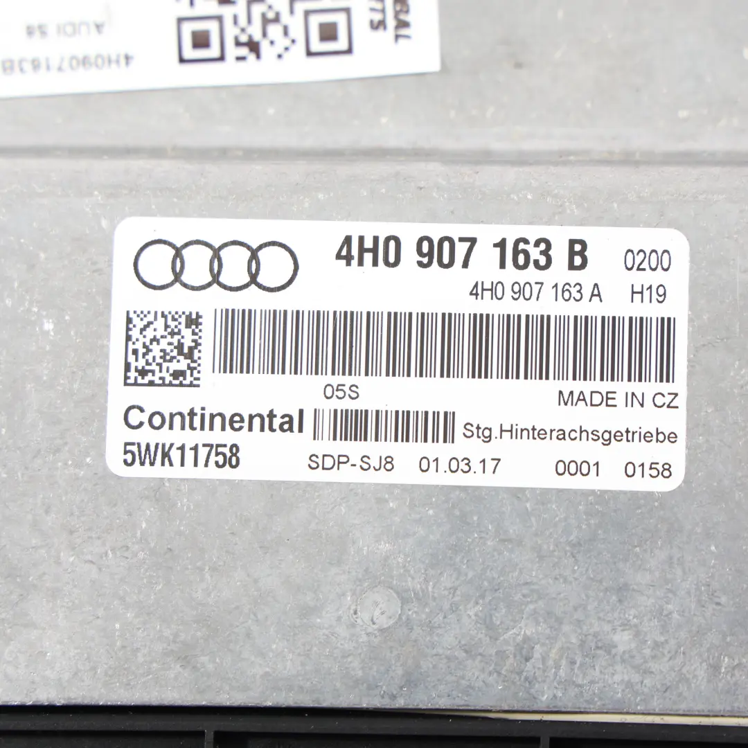 Unidad Control Transmisión Tracción Cuatro Ruedas para Audi A6 A7 S6 C7 con número de pieza 4H0907163B Audi A6 A7 S6 C7 Unidad Control Transmisión Tracción Cuatro Ruedas - SKU 4H0907163B - Número de pieza 4H0907163B
