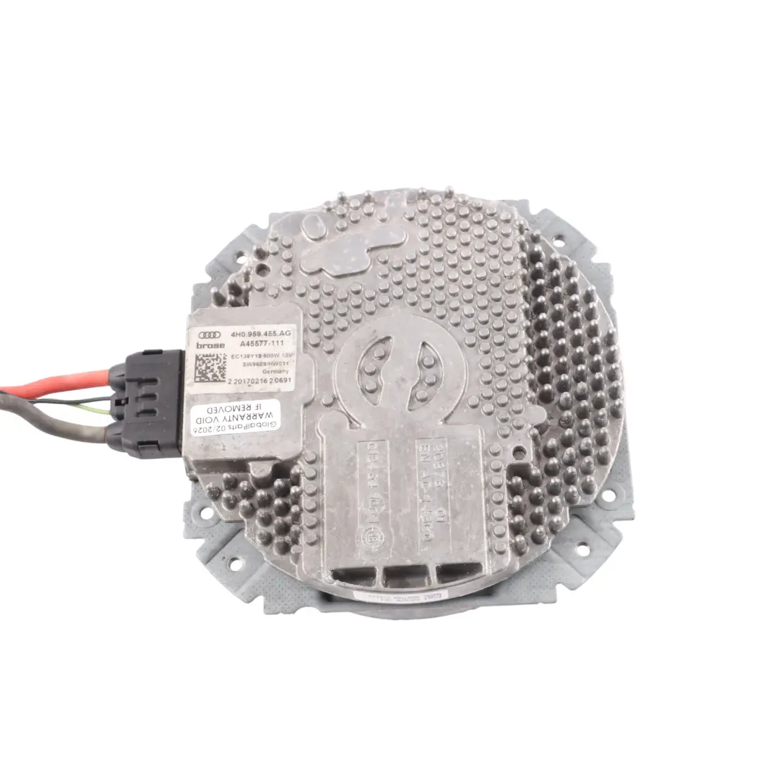 Audi A6 S6 C7 A7 S7 4G A8 D4 Radiator Fan Engine Cooling Motor Unit - SKU 4H0959455AG - Part number 4H0959455AG