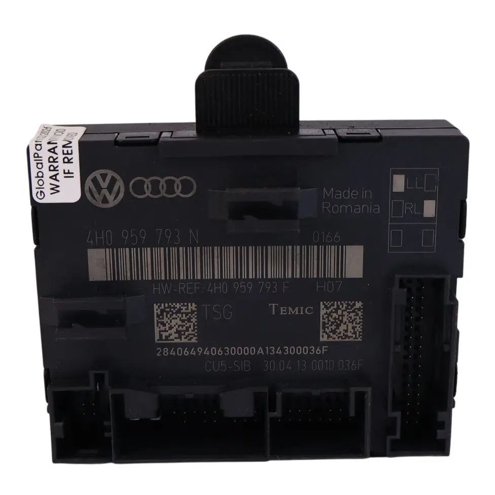 Volkswagen Touareg 7P Front Door Control Module ECU Right O/S - SKU 4H0959793N - Part number 4H0959793N