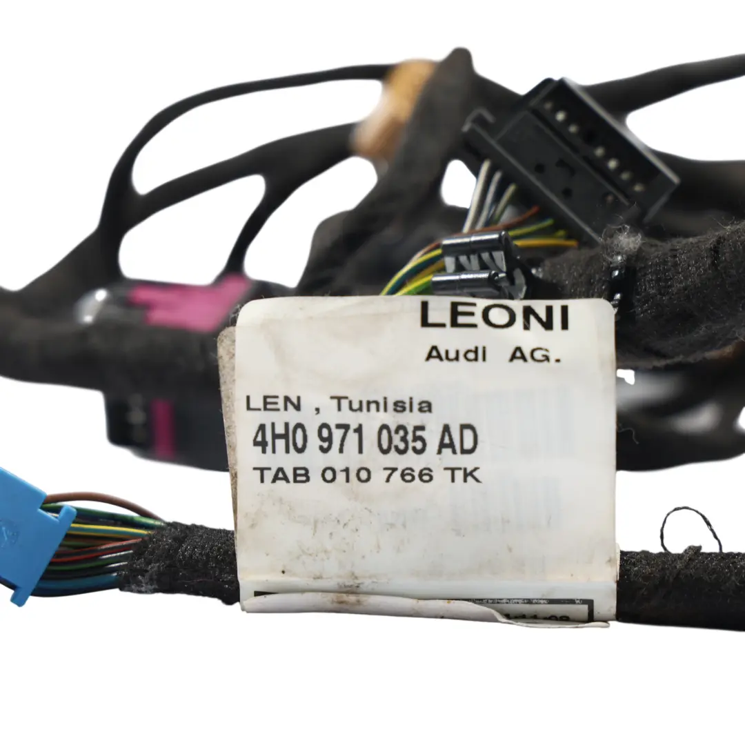 Audi A8 D4 Porta Anteriore Cavo Cablaggio Lato Guida - SKU 4H0971035AD - Numero di parte 4H0971035AD