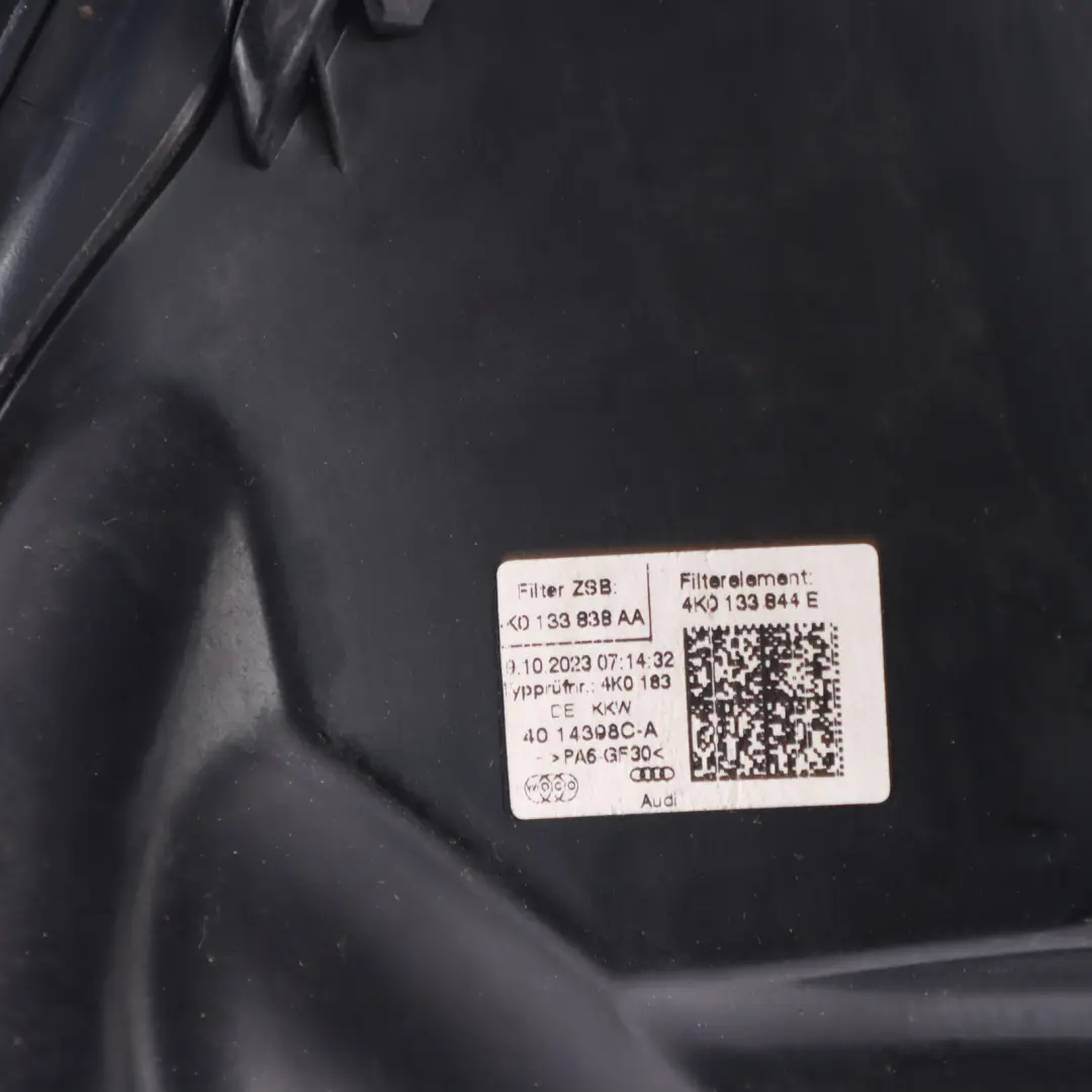 Filter Box Housing Cover Trim 50 TFSIe to Audi A6 C8 Air with Part number 4K0133838AA Audi A6 C8 Air Filter Box Housing Cover Trim 50 TFSIe - SKU 4K0133838AA - Part number 4K0133838AA