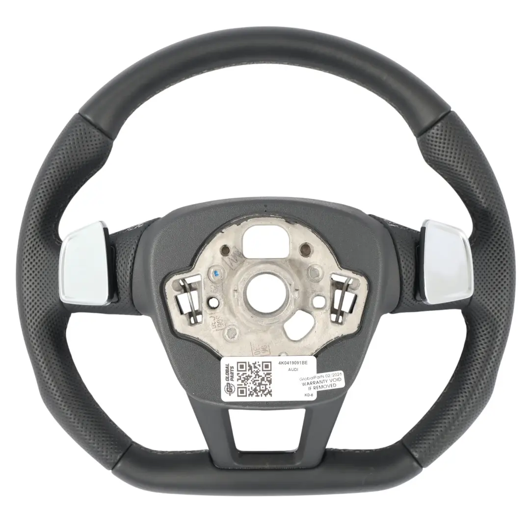 Audi A6 C8 Volant S-Line Cuir Méplat Palettes Changement Vitesse - SKU 4K0419091BE - Numéro de pièce 4K0419091BE