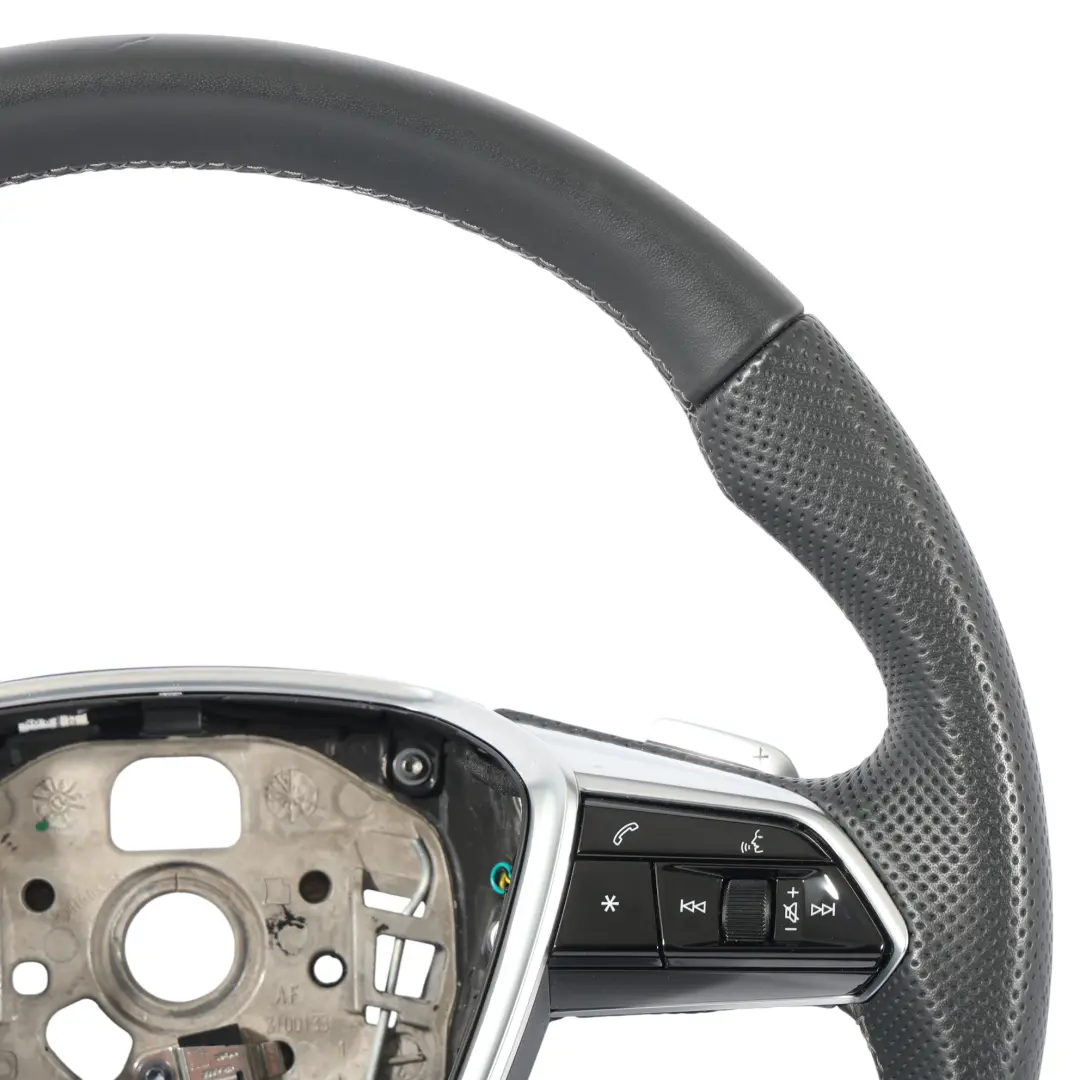 Volant S-Line Cuir Méplat Palettes Changement Vitesse pour Audi A6 C8 à propos du numéro de pièce 4K0419091BE Audi A6 C8 Volant S-Line Cuir Méplat Palettes Changement Vitesse - SKU 4K0419091BE - Numéro de pièce 4K0419091BE