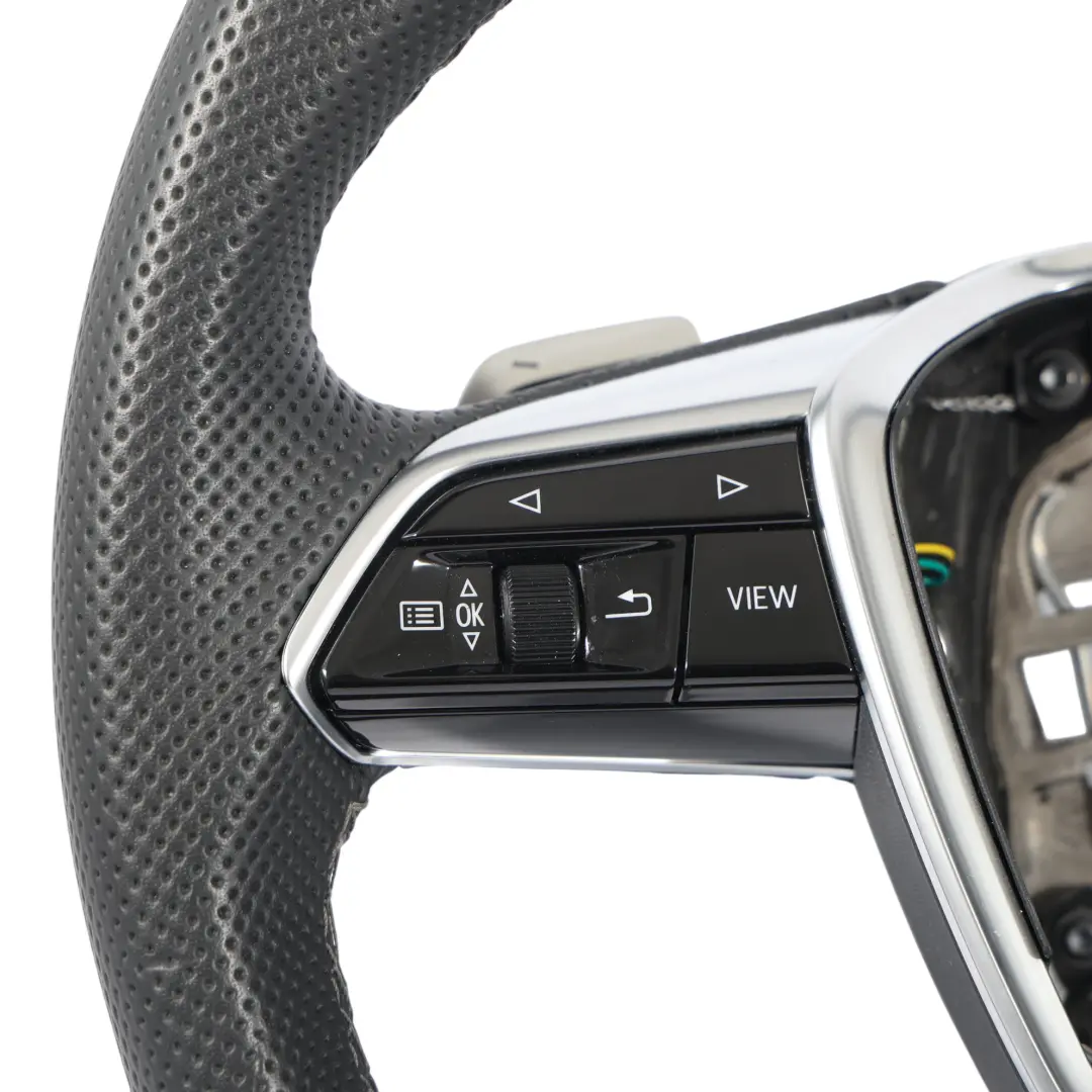 Audi A6 C8 Volant S-Line Cuir Méplat Palettes Changement Vitesse - SKU 4K0419091BE - Numéro de pièce 4K0419091BE