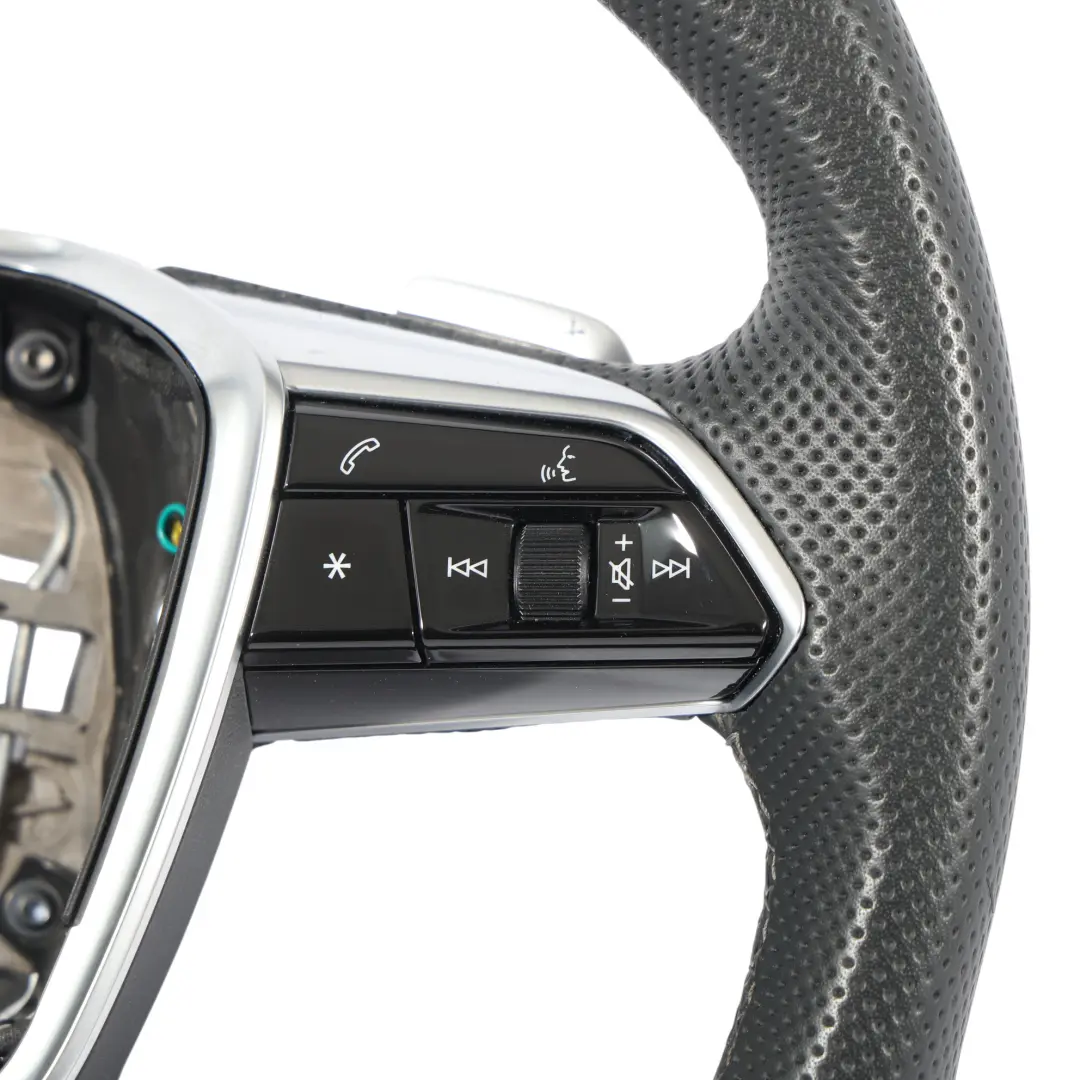 Volant S-Line Cuir Méplat Palettes Changement Vitesse pour Audi A6 C8 à propos du numéro de pièce 4K0419091BE Audi A6 C8 Volant S-Line Cuir Méplat Palettes Changement Vitesse - SKU 4K0419091BE - Numéro de pièce 4K0419091BE