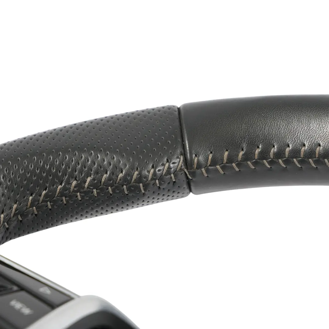 Lenkrad Schwarz Leder Flachboden Grau Gewinde für Audi A6 C8 mit Teilenummer 4K0419091N Audi A6 C8 Lenkrad Schwarz Leder Flachboden Grau Gewinde - SKU 4K0419091N - Teilenummer 4K0419091N