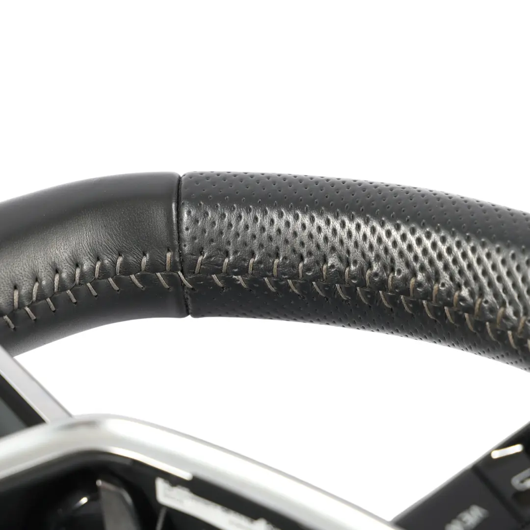 Lenkrad Schwarz Leder Flachboden Grau Gewinde für Audi A6 C8 mit Teilenummer 4K0419091N Audi A6 C8 Lenkrad Schwarz Leder Flachboden Grau Gewinde - SKU 4K0419091N - Teilenummer 4K0419091N