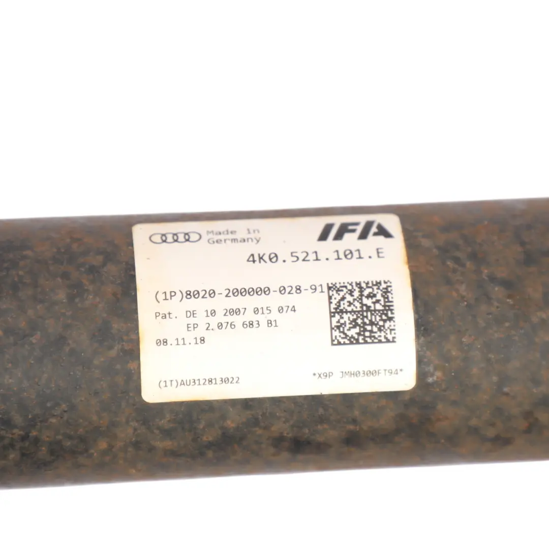 Gearbox Propshaft Cardan Shaft 3.0 TDI Quattro to Audi A6 C8 Automatic with Part number 4K0521101E Audi A6 C8 Automatic Gearbox Propshaft Cardan Shaft 3.0 TDI Quattro - SKU 4K0521101E - Part number 4K0521101E