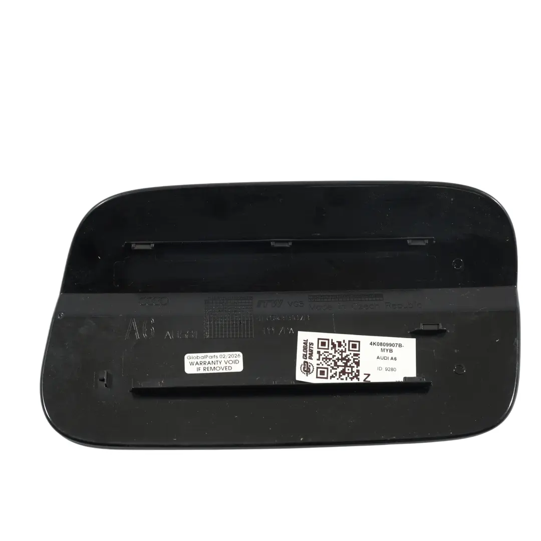 Audi A6 C8 Coperchio Tappo Sportello Carburante Nero Mitico - Y9T - SKU 4K0809907B-MYB - Numero di parte 4K0809907B