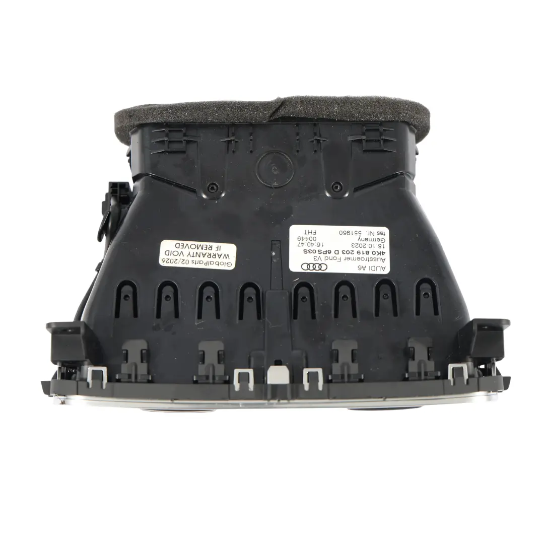 OE A6 C8 Mittelkonsole Luftgitter Hinten Schwarz für Audi mit Teilenummer 4K0819203D Audi OE A6 C8 Mittelkonsole Luftgitter Hinten Schwarz - SKU 4K0819203D - Teilenummer 4K0819203D