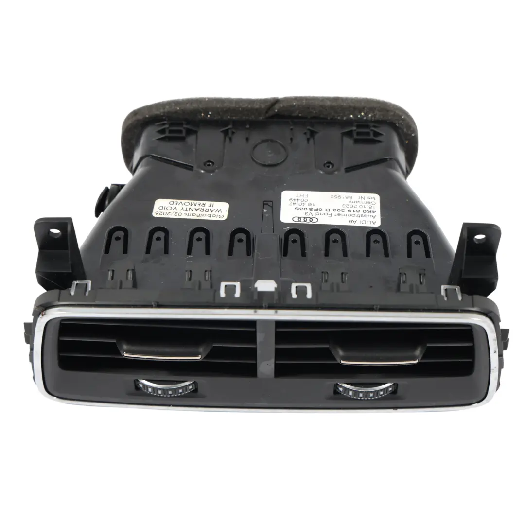 Audi OE A6 C8 Mittelkonsole Luftgitter Hinten Schwarz - SKU 4K0819203D - Teilenummer 4K0819203D