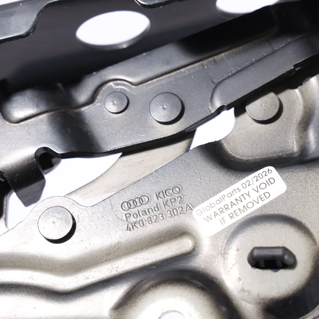 Charnière Capot Avant Droite Noir Mythique - Y9T pour Audi A6 C8 à propos du numéro de pièce 4K0823302A Audi A6 C8 Charnière Capot Avant Droite Noir Mythique - Y9T - SKU 4K0823302A-MYB - Numéro de pièce 4K0823302A