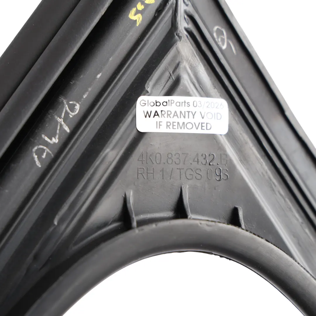 Audi A6 C8 Window Guide Seal Rubber Gasket Trim Front Right O/S - SKU 4K0837432B - Part number 4K0837432B