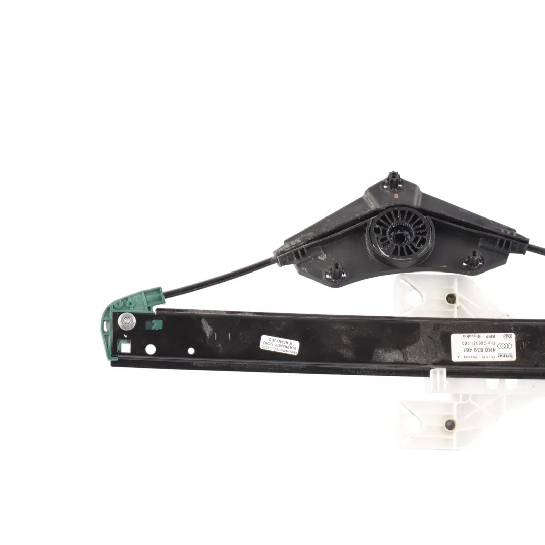 Lève Vitre Arrière Mécanisme Gauche pour Audi A6 C8 à propos du numéro de pièce 4K0839461 Audi A6 C8 Lève Vitre Arrière Mécanisme Gauche - SKU 4K0839461 - Numéro de pièce 4K0839461