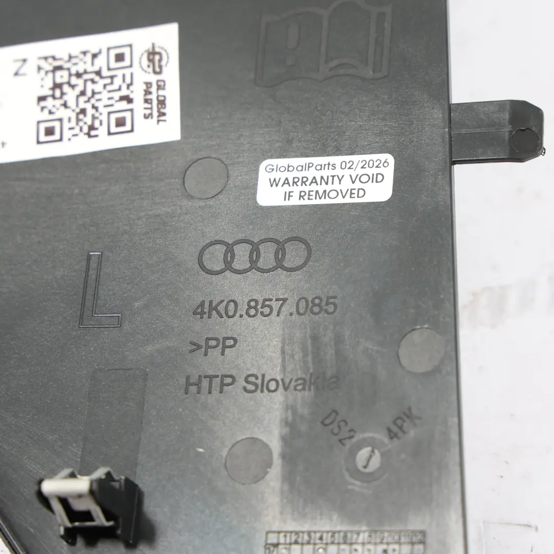 Rivestimento Laterale Cruscotto Sinistro per Audi A6 C8 con numero di parte 4K0857085 Audi A6 C8 Rivestimento Laterale Cruscotto Sinistro - SKU 4K0857085 - Numero di parte 4K0857085