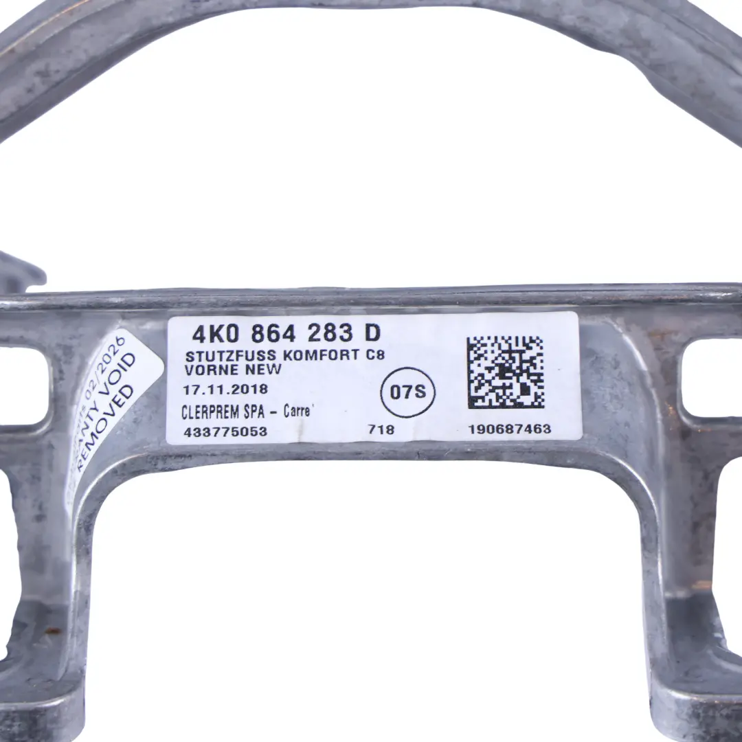 Audi A6 C8 A7 RS7 Centrel Console Bracciolo Storage Pelle Nero - SKU 4K0864283D - Numero di parte 4K0864283D