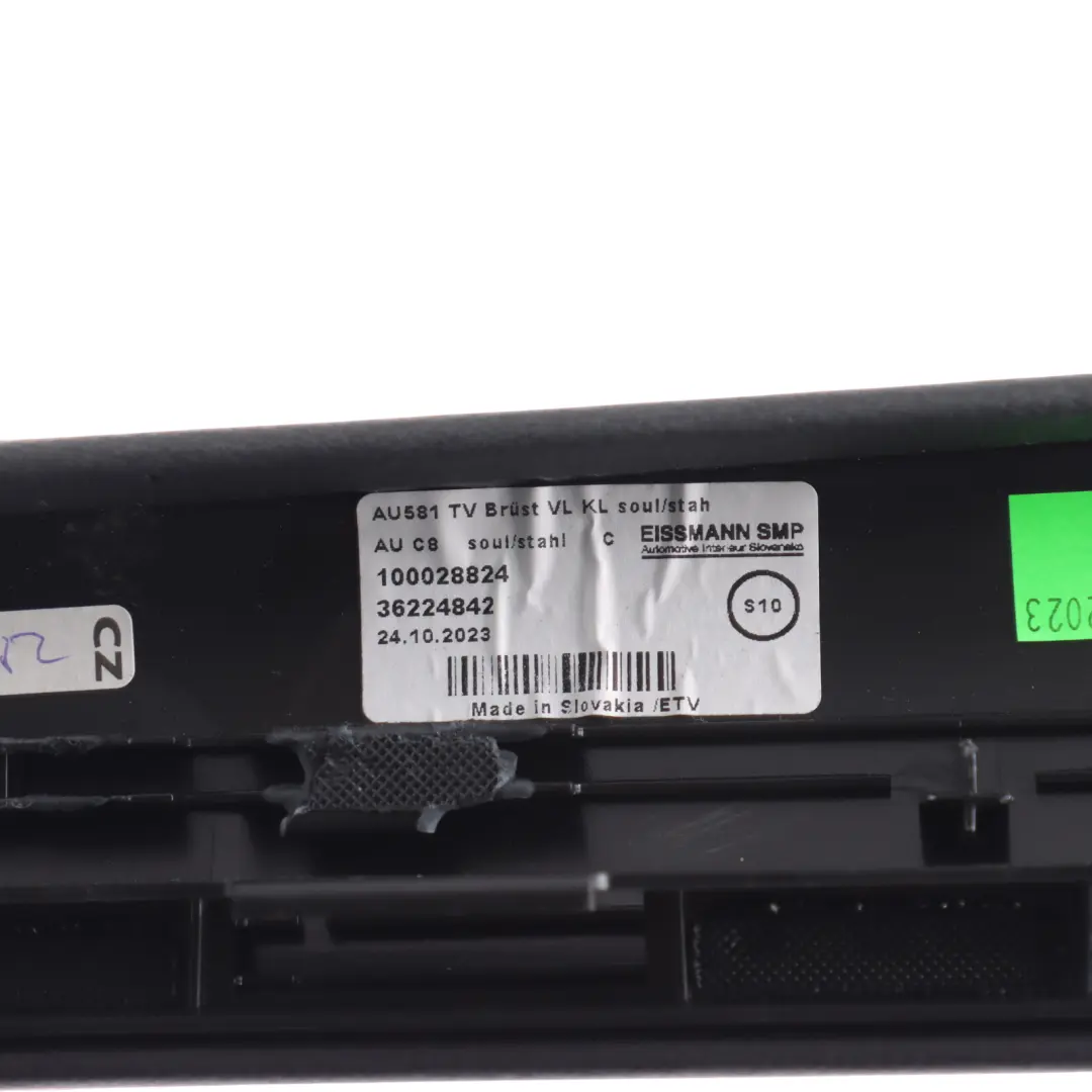 Front Door Trim Strip Moulding Upper Left N/S to Audi A6 C8 with Part number 4K0868015B Audi A6 C8 Front Door Trim Strip Moulding Upper Left N/S - SKU 4K0868015B - Part number 4K0868015B