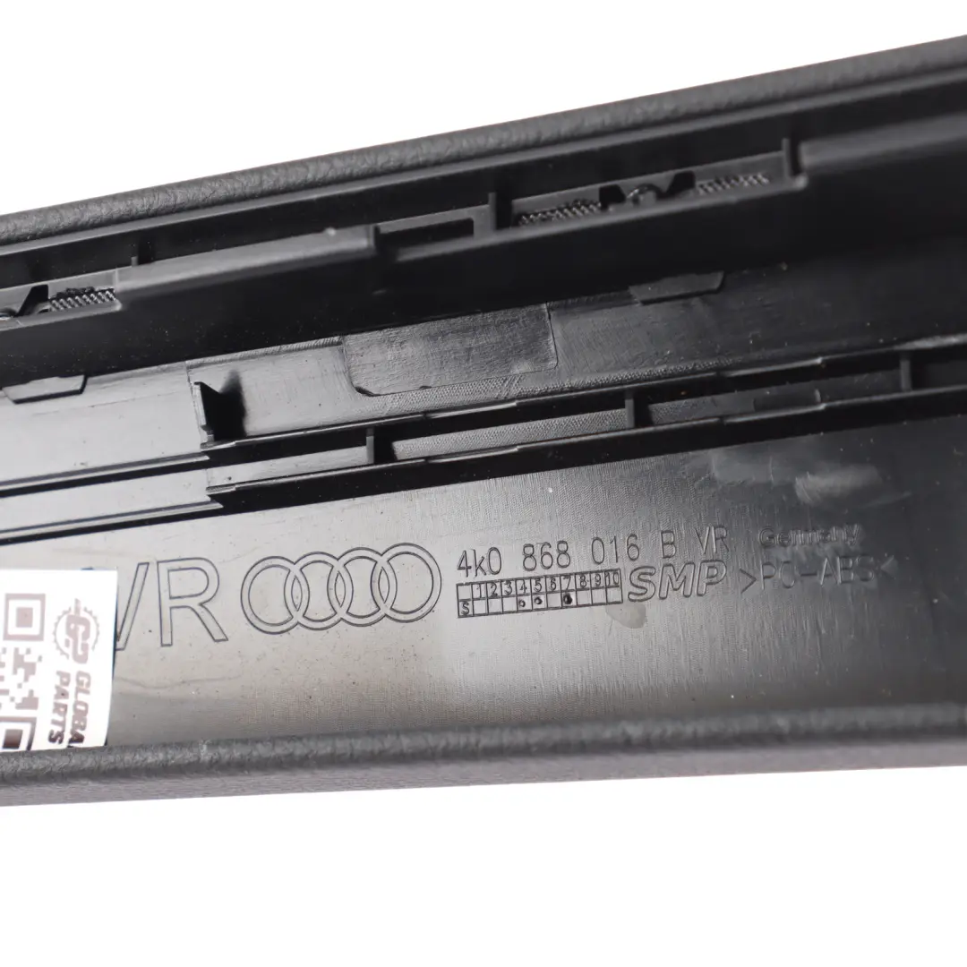 Front Door Card Lining Trim Panel Leather Black Right O/S to Audi A6 C8 with Part number 4K0868016B Audi A6 C8 Front Door Card Lining Trim Panel Leather Black Right O/S - SKU 4K0868016B - Part number 4K0868016B