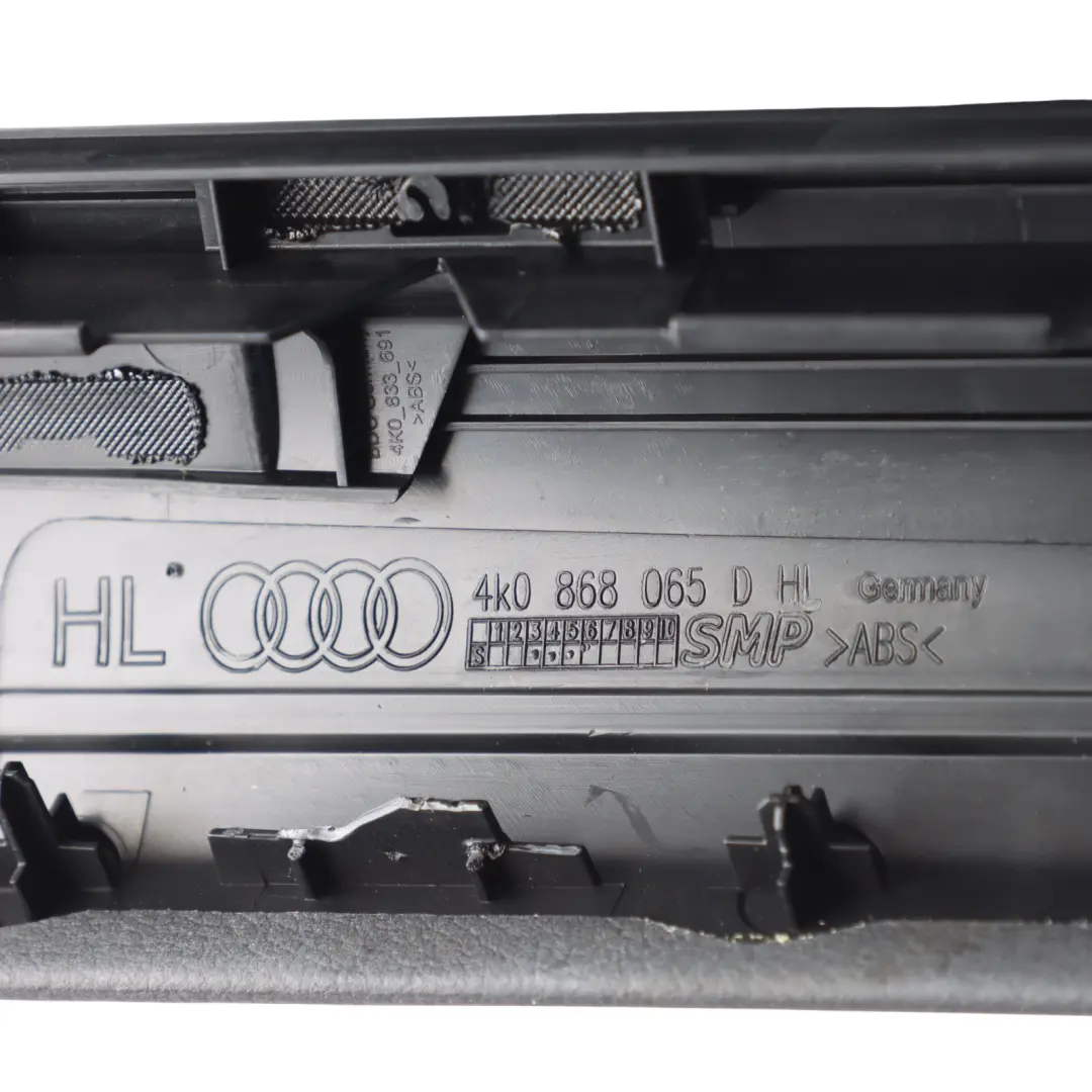 Audi A6 C8 Door Trim Cover Panel Leather Black Rear Left N/S - SKU 4K0868065D - Part number 4K0868065D