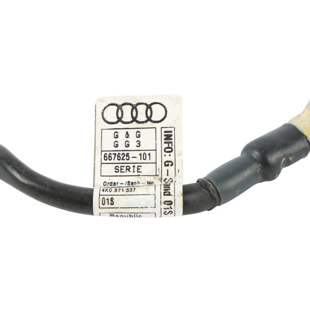 4K Electric Drive Masseleitung Negativ Kabel für Audi A6 C8 A7 mit Teilenummer 4K0971537 Audi A6 C8 A7 4K Electric Drive Masseleitung Negativ Kabel - SKU 4K0971537 - Teilenummer 4K0971537