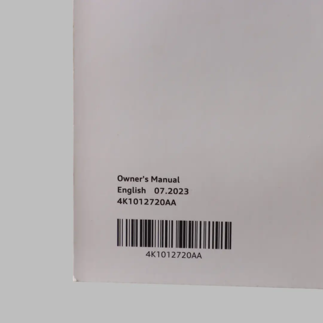 Owner's Handbook Book Manual Instructions Guide Booklet to Audi A6 C8 with Part number 4K1012720AA Audi A6 C8 Owner's Handbook Book Manual Instructions Guide Booklet - SKU 4K1012720AA - Part number 4K1012720AA