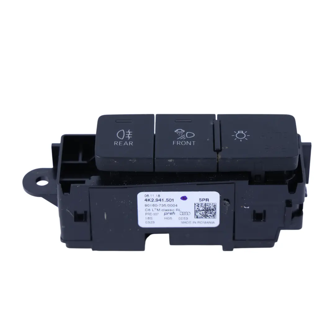 Audi A6 C8 A7 4K Fog Light Switch Button Panel Control Unit - SKU RHD-4K2941501 - Part number 4K2941501