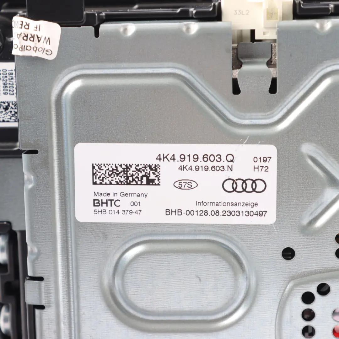 Multifunction LCD Display Unity With Soft Touc Surface to Audi A6 C8 with Part number 4K4919603Q Audi A6 C8 Multifunction LCD Display Unity With Soft Touc Surface - SKU 4K4919603Q - Part number 4K4919603Q