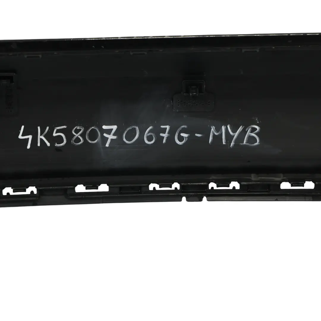 Audi A6 C8 Saloon Rear Bumper Trim Panel Upper Cover Mythical Black - Y9T - SKU 4K5807067G-MYB - Part number 4K5807067G