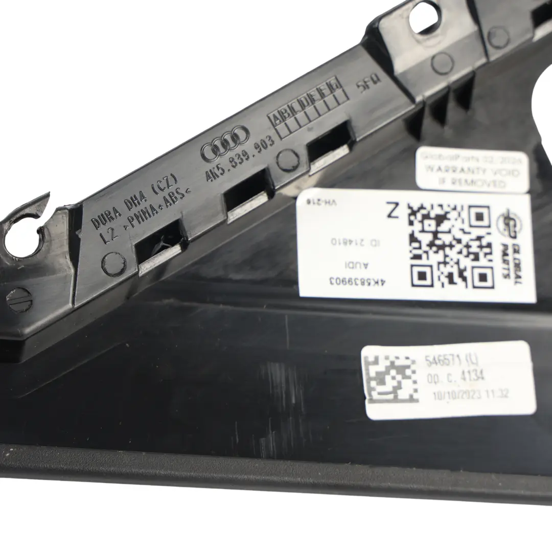 Finestrino Porta Posteriore Vetro Modanatura Sinistra per Audi A6 C8 con numero di parte 4K5839903 Audi A6 C8 Finestrino Porta Posteriore Vetro Modanatura Sinistra - SKU 4K5839903 - Numero di parte 4K5839903