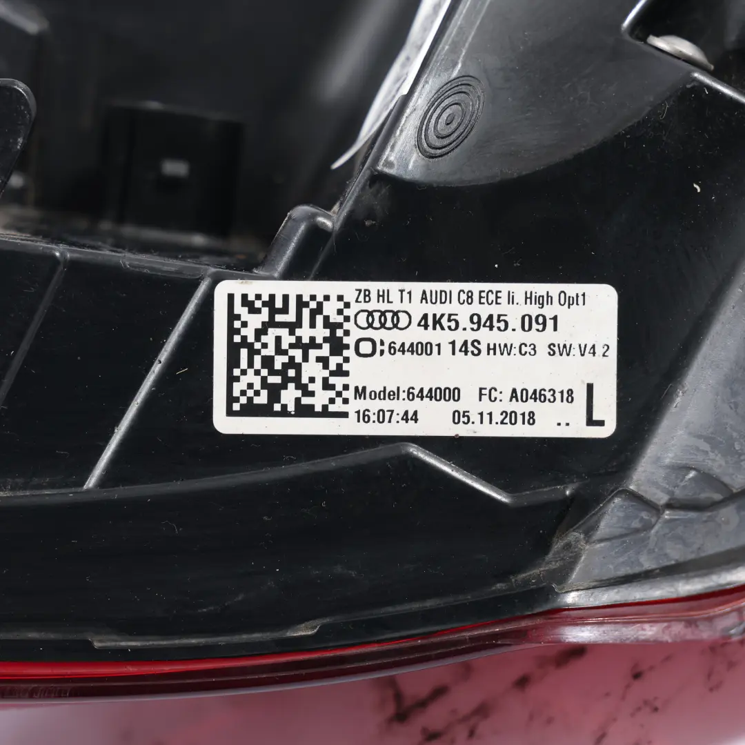 Audi A6 C8 Avant Lampa Lewy Tył Lewa Tylna LED - SKU 4K5945091 - Numer Części 4K5945091