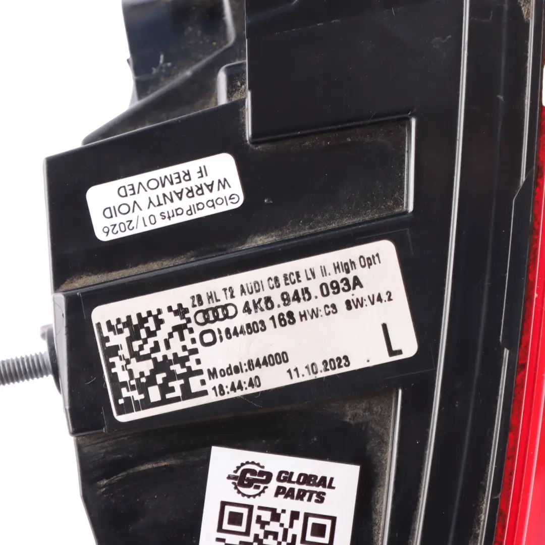 Audi A6 S6 C8 Rear Tailgate Boot Light Lamp Inner Left N/S - SKU RHD-4K5945093A-3 - Part number 4K5945093A