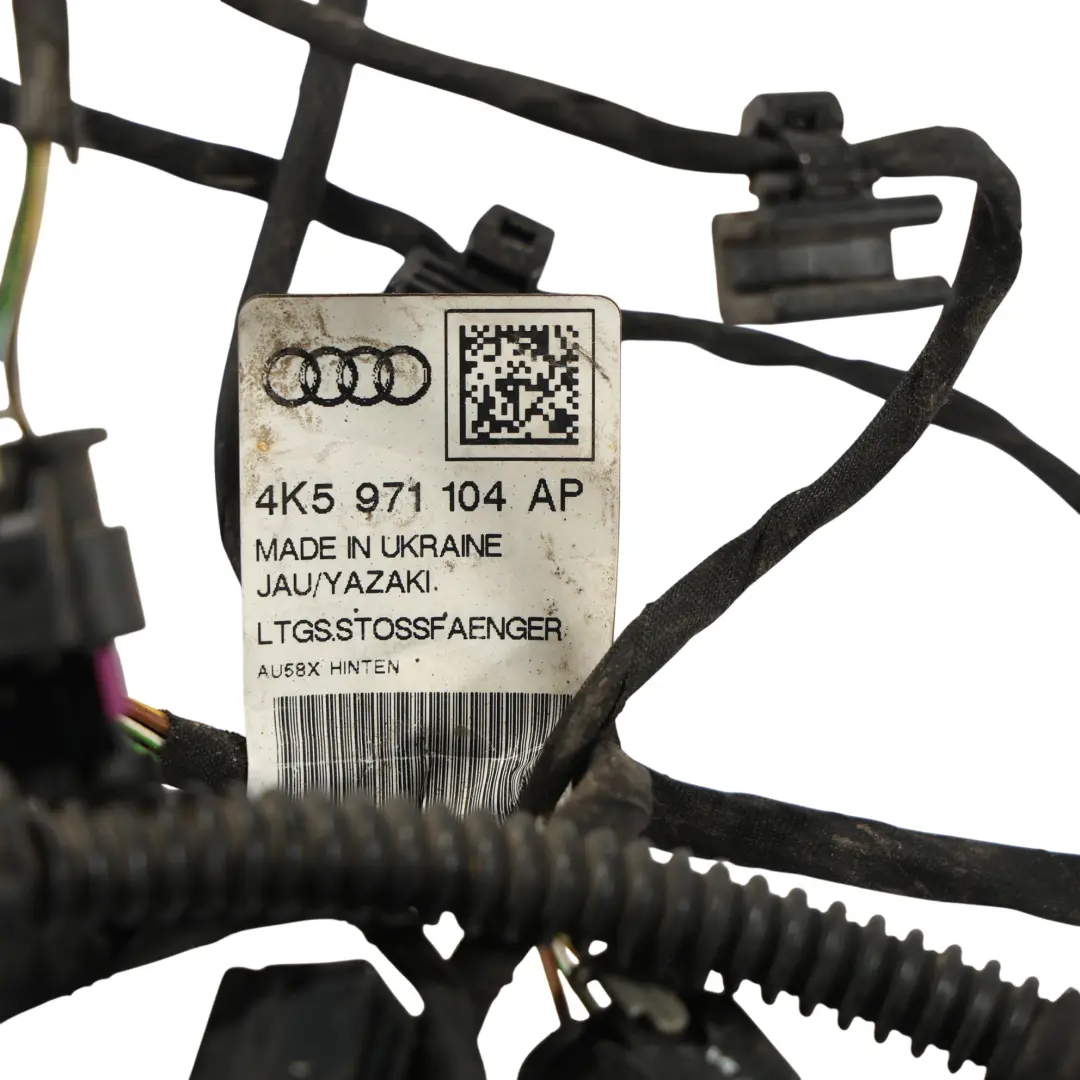 Audi A6 C8 Paraurti Posteriore PDC Sensore Parcheggio Cablaggio Loom - SKU 4K5971104AP - Numero di parte 4K5971104AP