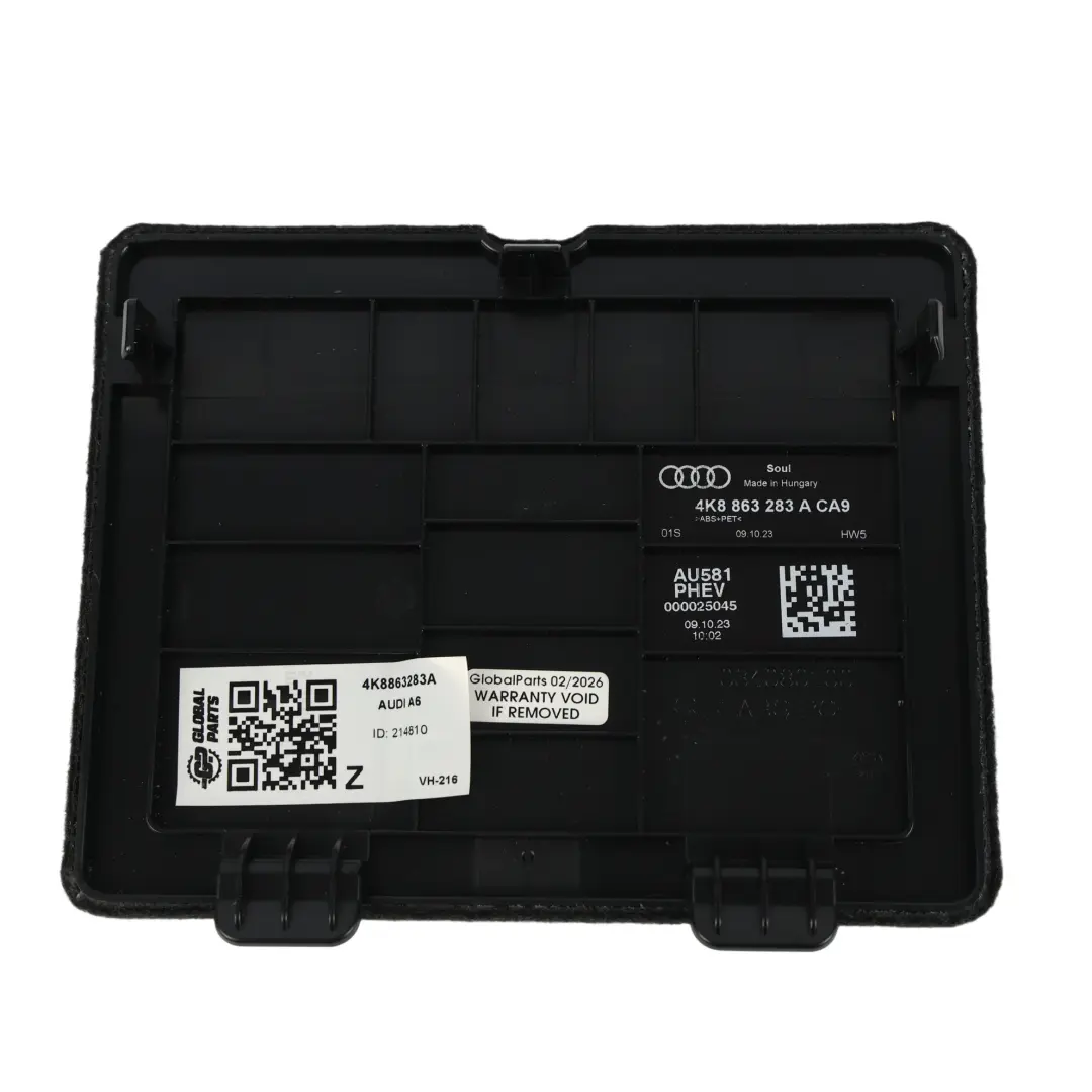 Audi A6 C8 Kofferraum Innen Verkleidung Schwarze Teppich Abdeckung - SKU 4K8863283A - Teilenummer 4K8863283A