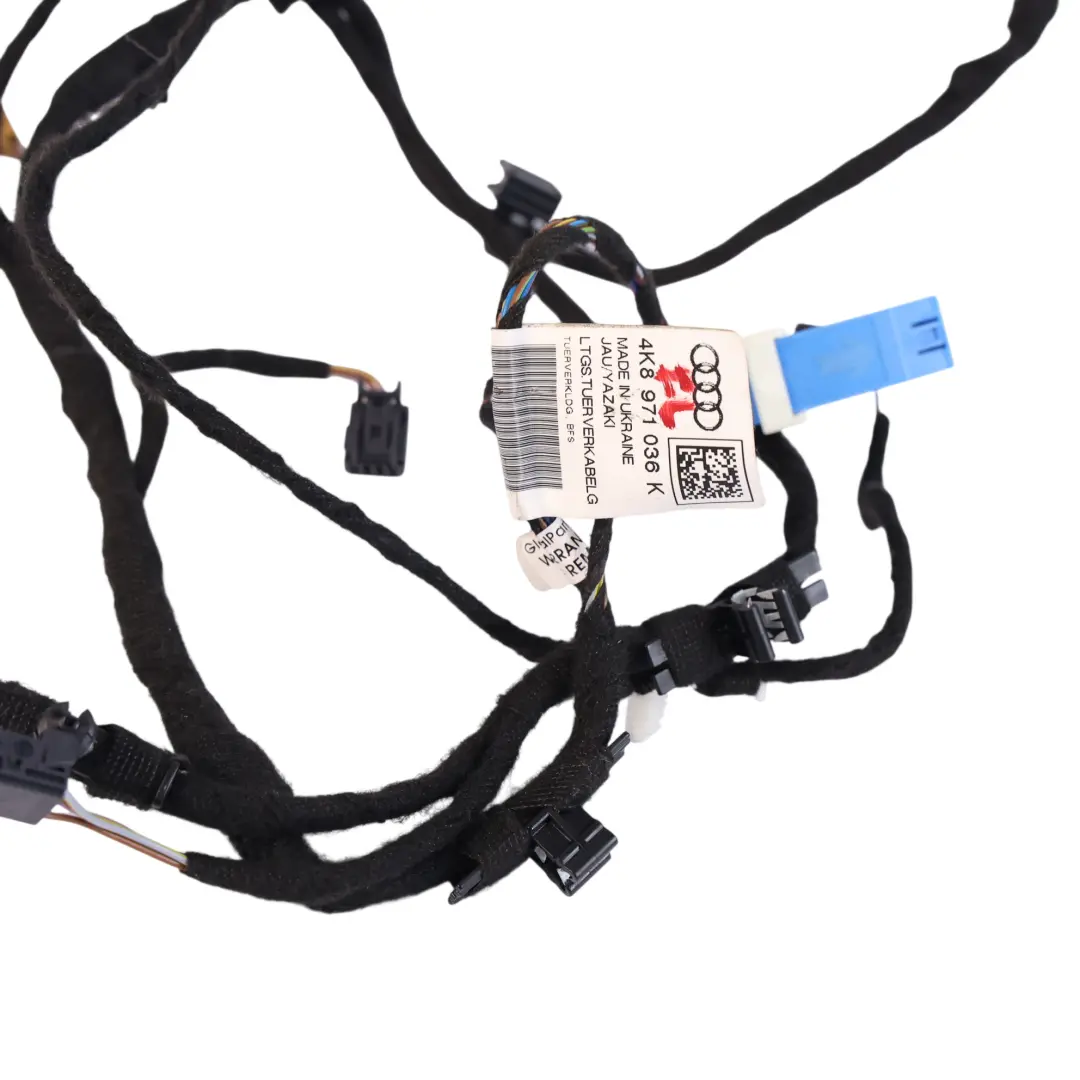Door Trim Panel Wiring Harness Loom Front Left N/S to Audi A6 C8 with Part number 4K8971036K Audi A6 C8 Door Trim Panel Wiring Harness Loom Front Left N/S - SKU 4K8971036K - Part number 4K8971036K