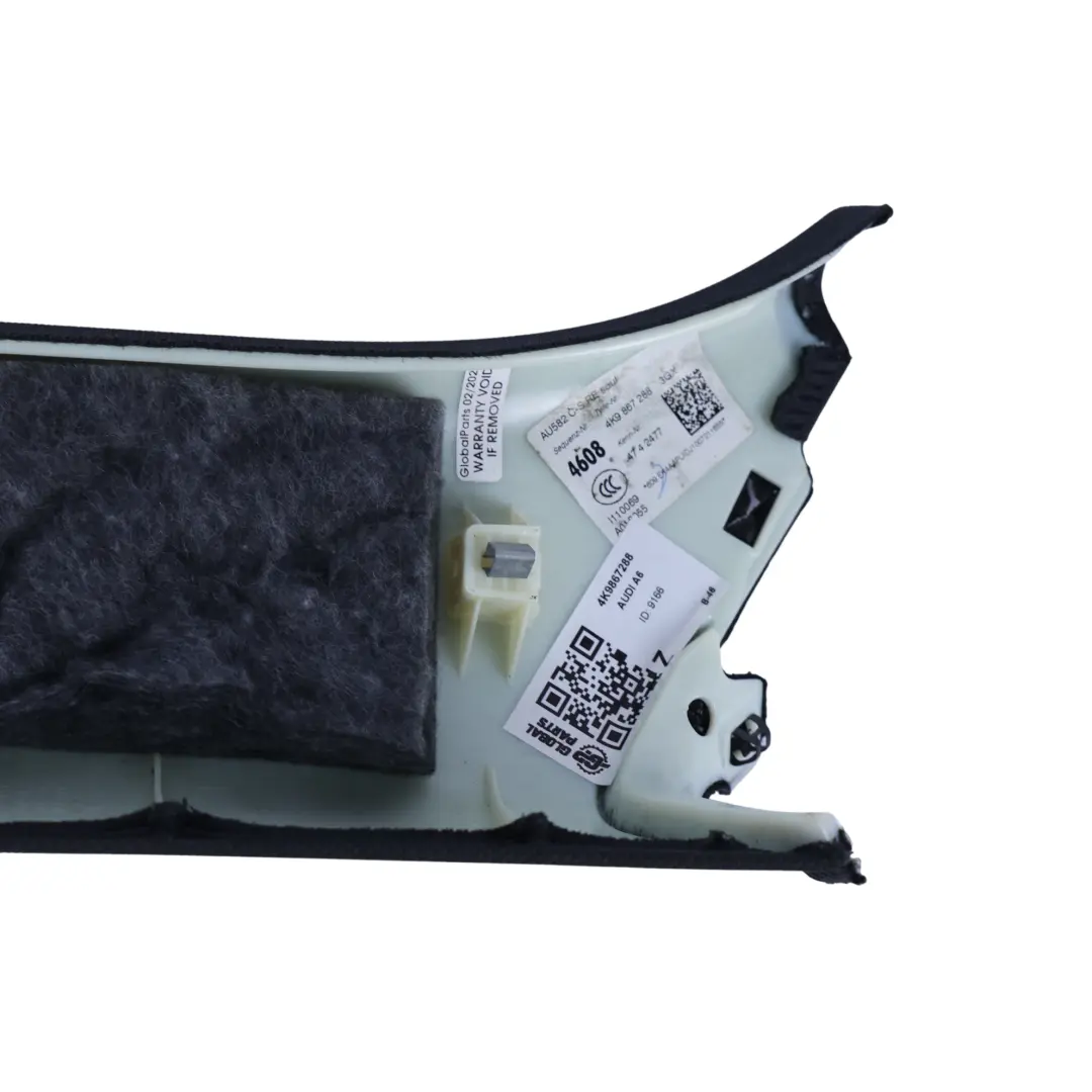 Säulenverkleidung Hinten Rechts Schwarz für Audi A6 C8 RS6 mit Teilenummer 4K9867288 Audi A6 C8 RS6 Säulenverkleidung Hinten Rechts Schwarz - SKU 4K9867288 - Teilenummer 4K9867288