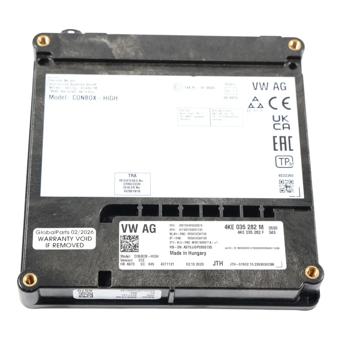 Audi A6 C8 Telematik Bluetooth Steuer Gerät ECU - SKU 4KE035282M - Teilenummer 4KE035282M