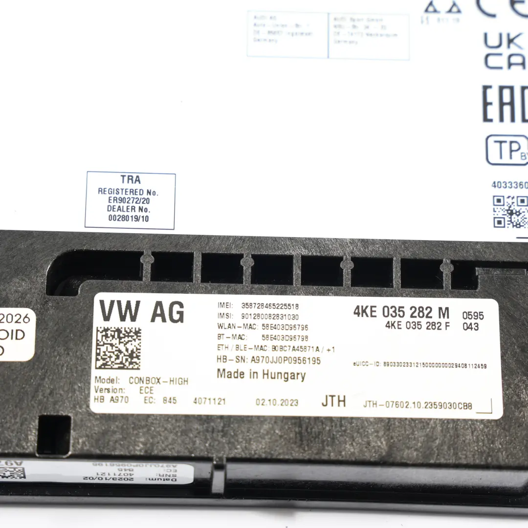 Audi A6 C8 Módulo De Control Bluetooth Telemático ECU - SKU 4KE035282M - Número de pieza 4KE035282M