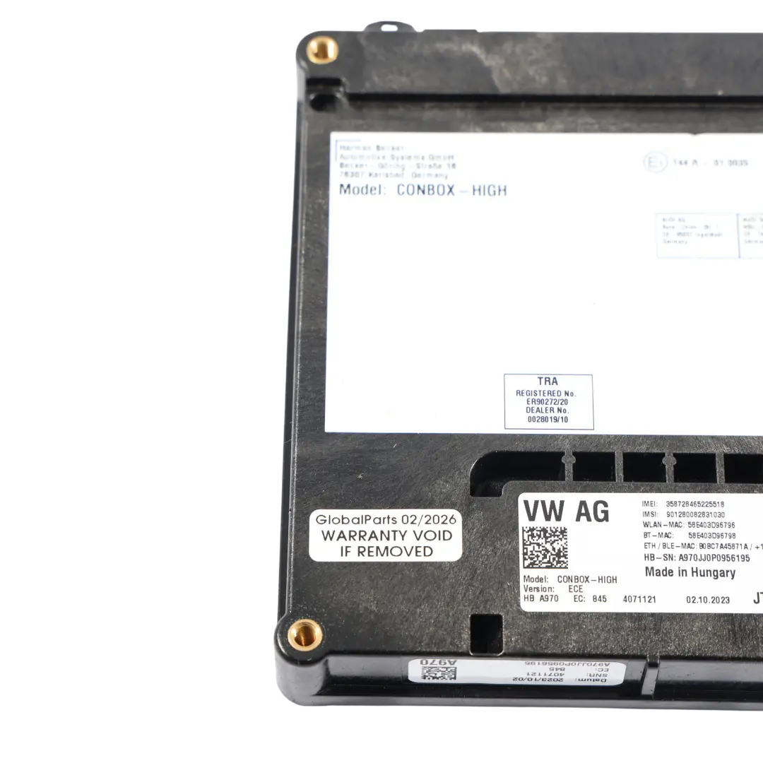 Audi A6 C8 Telematik Bluetooth Steuer Gerät ECU - SKU 4KE035282M - Teilenummer 4KE035282M