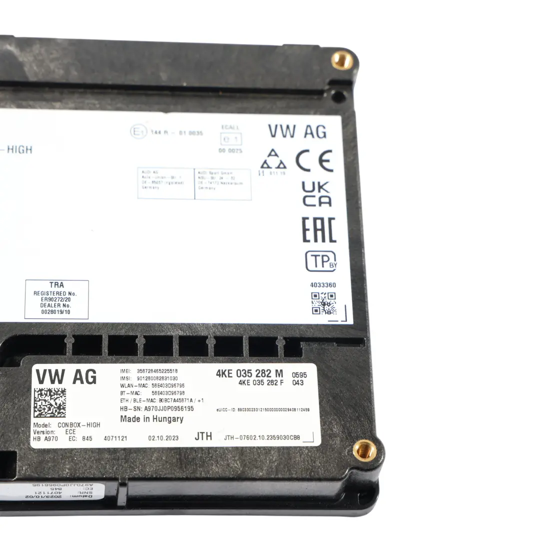 Moduł Sterownik Bluetooth SOS ECU do Audi A6 C8 o numerze 4KE035282M Audi A6 C8 Moduł Sterownik Bluetooth SOS ECU - SKU 4KE035282M - Numer Części 4KE035282M